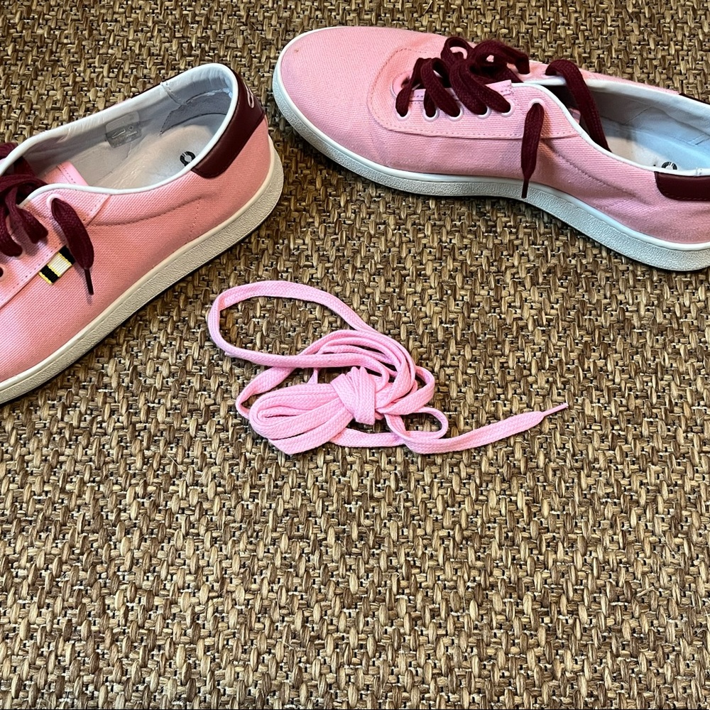 Men’s Aprix Canvas Sneaker - Pink and Burgundy/Maroon - 9.5 - LOWTOP!!